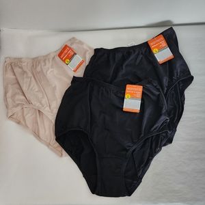 Warner's 6173 Without a Stitch Brief Panties 3 Pair Size 6 M  Nylon Blend